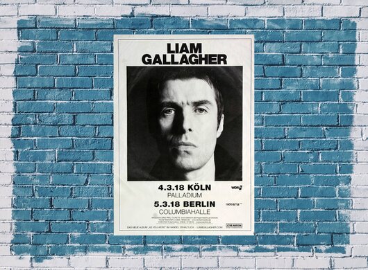 Liam Gallagher - As You Were, Kln & Berlin 2018 - Konzertplakat