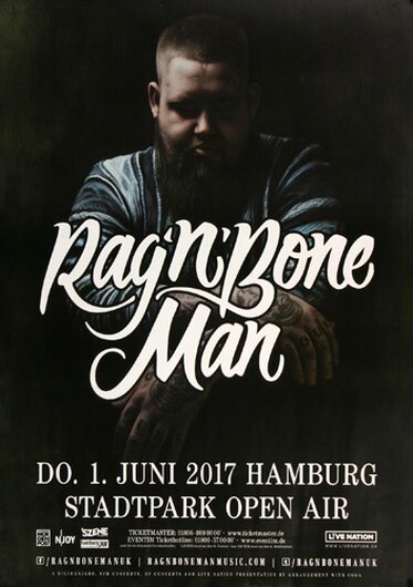 Ragn Bone Man - The Overproof , Hamburg 2017 - Konzertplakat