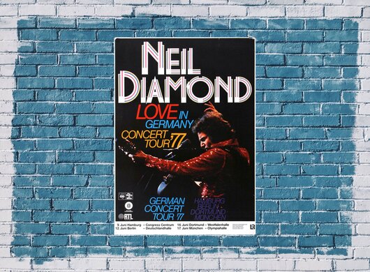 Neil Diamond - Beautiful Noise, Tour 1977 - Konzertplakat