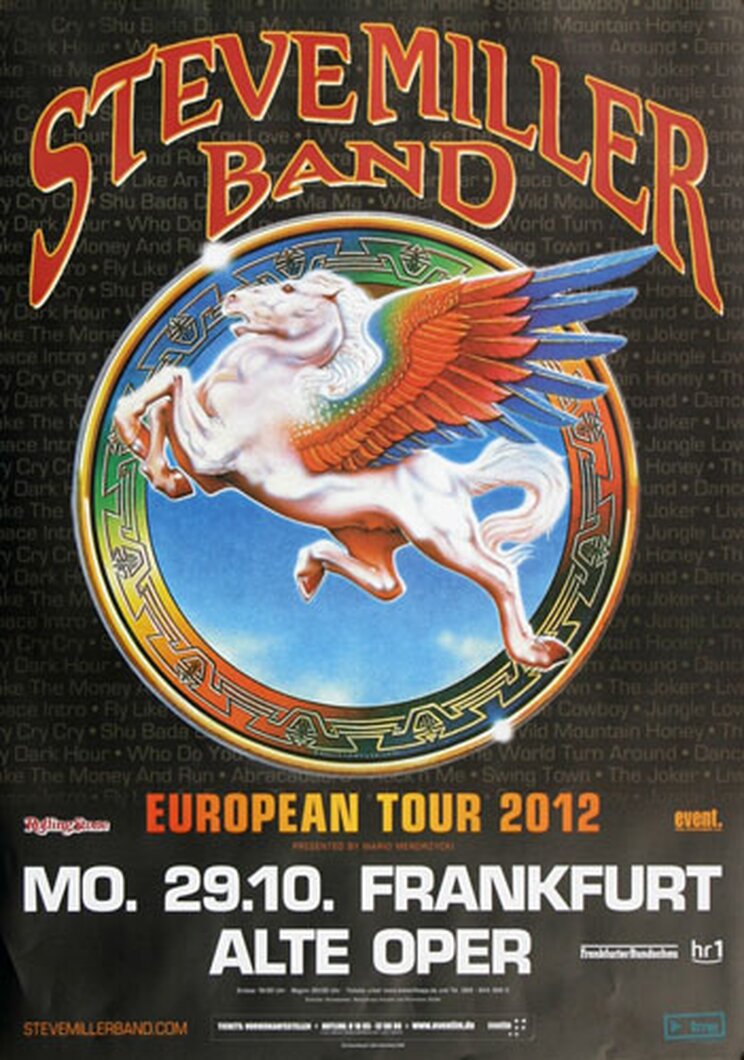Steve Miller Band European Tour Frankfurt 2012 Konzertplakat 22 90