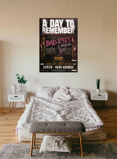 A Day To Remember - Bad Vibes , Leipzig 2017 - Konzertplakat
