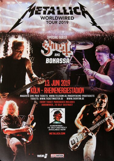 Metallica - Worldwired, Köln 2019 - Konzertplakat