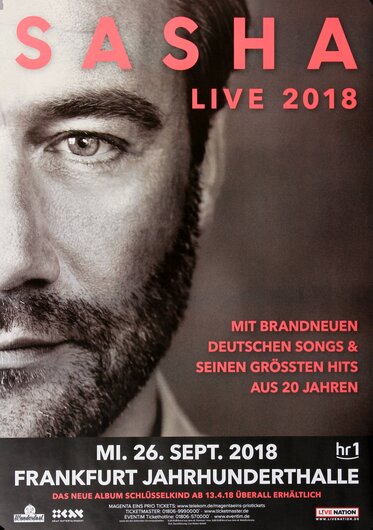Sasha - Live, Frankfurt 2018 - Konzertplakat