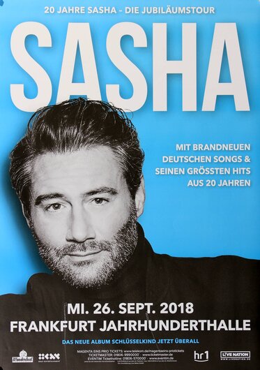 Sasha - 20 Jahre, Frankfurt 2018 - Konzertplakat