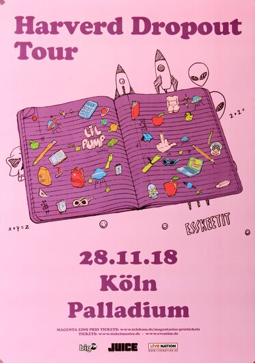 Lil Pump - Harverd Dropout Tour, Köln 2018 - Konzertplakat