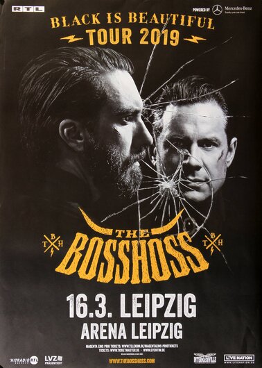 The BossHoss - Black Is Beautiful, Leipzig 2018 - Konzertplakat