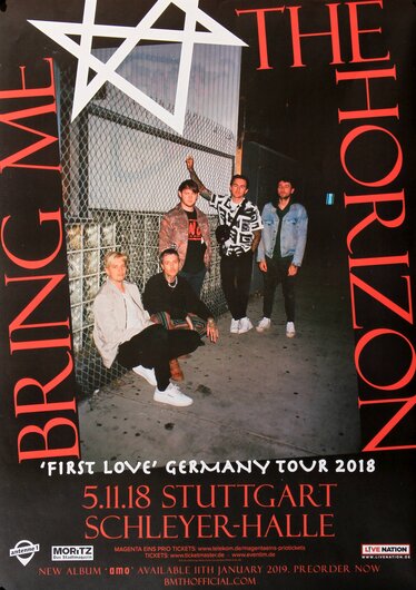 Bring Me The Horizon - First Love, Stuttgart 2018 - Konzertplakat