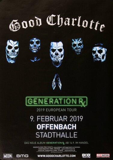 Good Charlotte - Generation PX, Offenbach 2019 - Konzertplakat