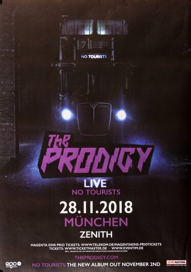 The Prodigy - No Tourists, München 2018 - Konzertplakat