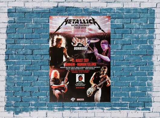 Metallica - Worldwired, Mannheim 2019 - Konzertplakat