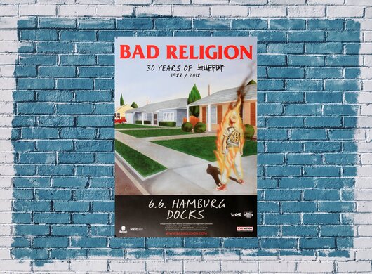 Bad Religion - 30 Years Of Suffer, Hamburg 2018 - Konzertplakat