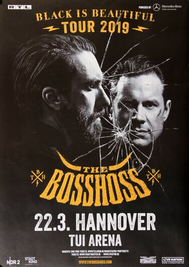 The BossHoss - Black Is Beautiful, Hannover 2019 - Konzertplakat