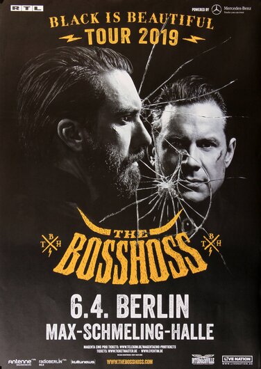 The BossHoss - Black Is Beautiful, Berlin 2019 - Konzertplakat