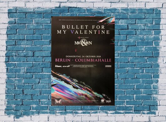 Bullet For My The Valentine - Gravity, Berlin 2018 - Konzertplakat