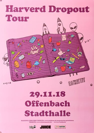 Lil Pump - Harverd Dropout Tour, Offenbach 2018 - Konzertplakat