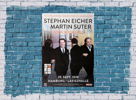 Stephan Eicher & Martin Suter - Song Book Live, Hamburg 2018 - Konzertplakat