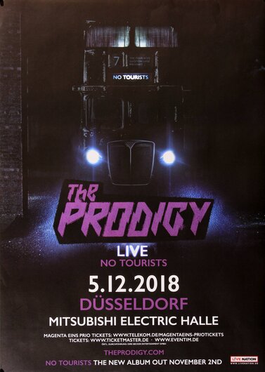 The Prodigy - No Tourists, Düsseldorf 2018 - Konzertplakat