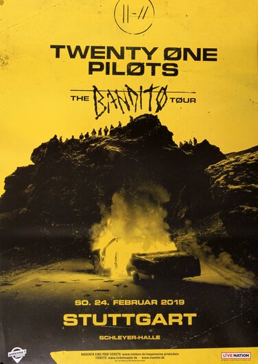 Twenty One Pilots - The Banditos, Stuttgart 2019 - Konzertplakat