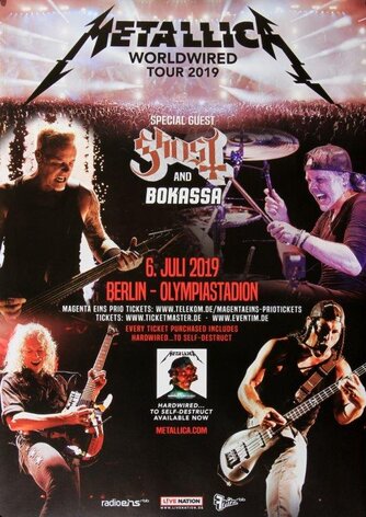 Metallica - Worldwired, Berlin 2019 - Konzertplakat