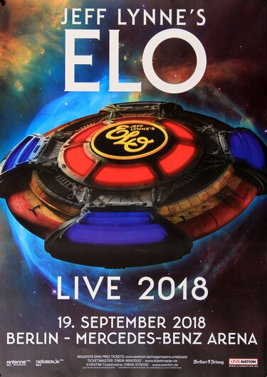 ELO - Electric Light Orchestra - Jeff Lynne´s, Berlin 2018 - Konzertplakat