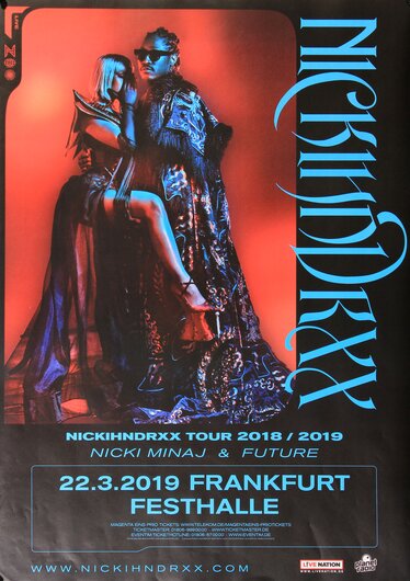 Nicki Minaj & Future - World Tour Europe, Frankfurt 2019 - Konzertplakat