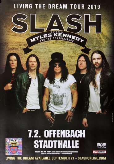 Slash - Living The Dream, Offenbach 2019 - Konzertplakat