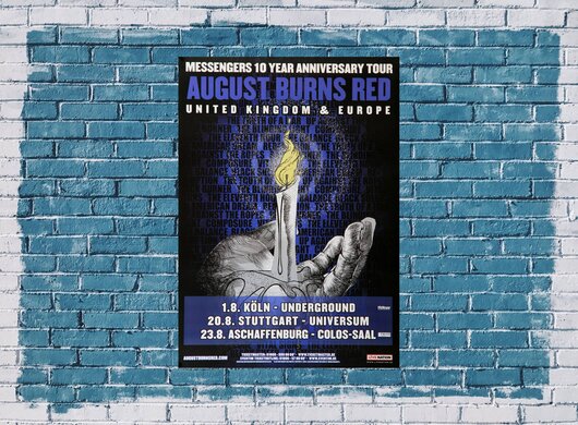 August Burns Red - United Kingdom, Tour 2017 - Konzertplakat