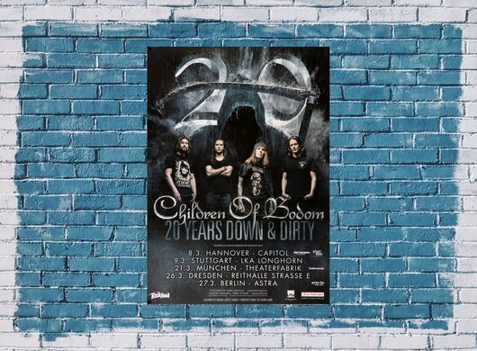 Children Of Bodom - 20 Years Down & Dirty, Tour 2017 - Konzertplakat