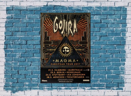 Gojira - Magma, Tour 2017 - Konzertplakat