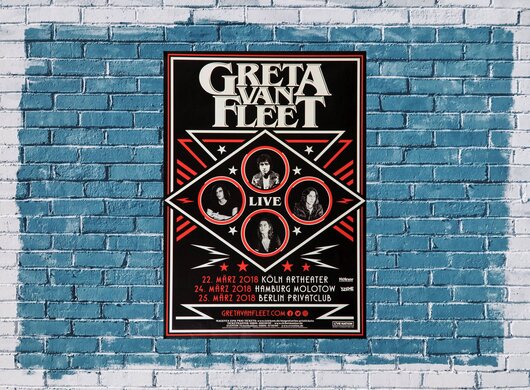 Greta Van Fleet - Live, Tour 2018 - Konzertplakat