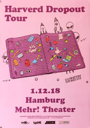 Lil Pump - Harverd Dropout , Hamburg 2018 - Konzertplakat