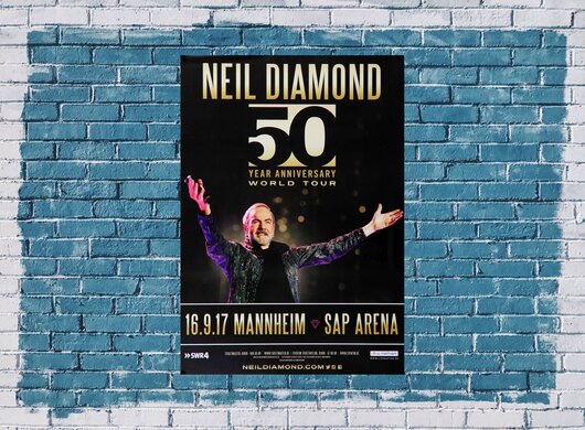 Neil Diamond - 50 Years World Tour, Mannheim 2017 - Konzertplakat