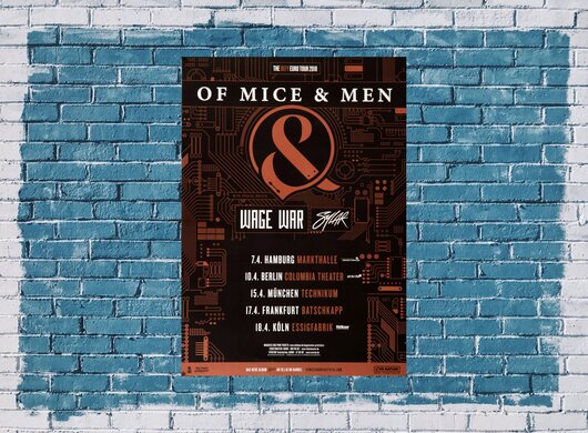 Of Mice & Men - The Defi Euro Tour, Tour 2018 - Konzertplakat