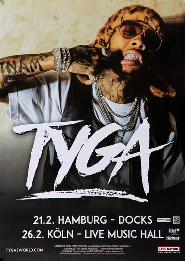 Tyga - Taste, Tour 2018 - Konzertplakat