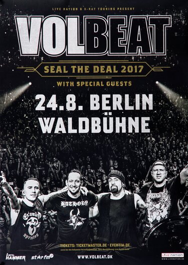 Volbeat - Seal The Deal, Berlin 2017 - Konzertplakat