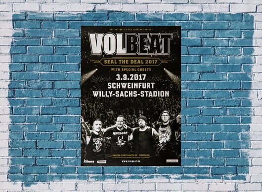 Volbeat - Seal The Deal, Schweinfurt 2017 - Konzertplakat