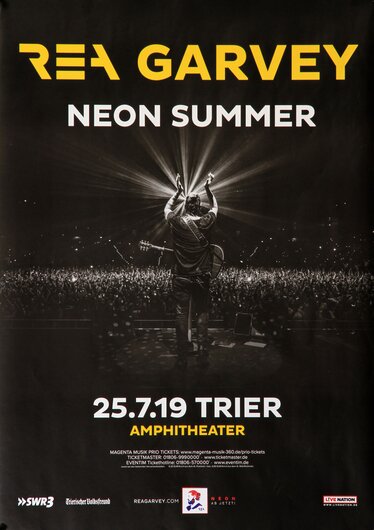Ray Garvey - Neon Summer, Trier 2019 - Konzertplakat