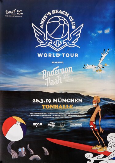 Anderson - Paak - Andy´s Beach Club, München 2019 - Konzertplakat
