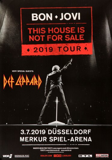 Bon Jovi - This House, Dsseldorf 2019 - Konzertplakat