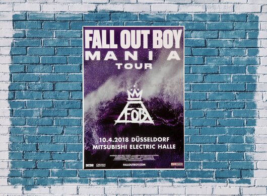 Fall Out Boy - Mania Tour, Düsseldorf 2018 - Konzertplakat