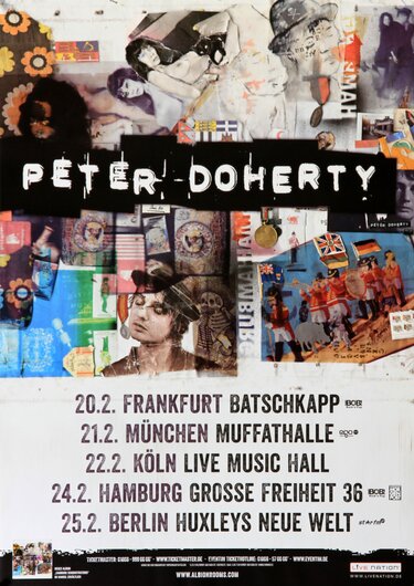 Peter Doherty - I Don´t Love Anyone , Tour 2017 - Konzertplakat
