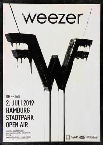 Weezer - I´m Just Being Honest, Hamburg 2019 - Konzertplakat