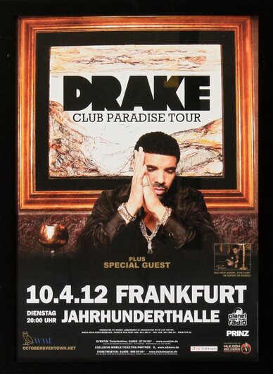 Drake - Club Paradise , Frankfurt 2012 - Konzertplakat