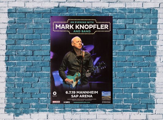 Mark Knopfler - Down The Road Wherever, Mannheim 2019 - Konzertplakat