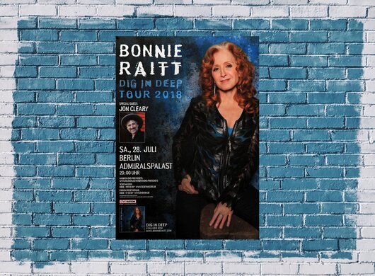 Bonnie Raitt - Dig In Deep, Berlin 2018 - Konzertplakat