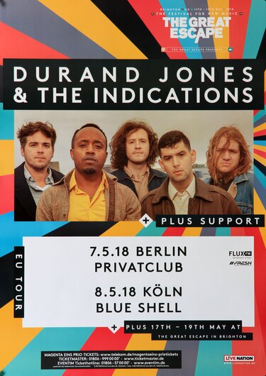 Durand Jones - & The Indications, Tour 2018 - Konzertplakat