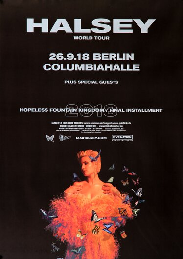 Halsey - World Tour, Berlin 2018 - Konzertplakat