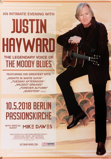Justin Hayward - The Moody Blues, Berlin 2018 - Konzertplakat