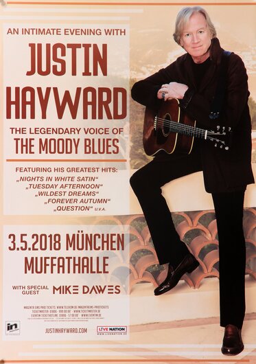 Justin Hayward - The Moody Blues, München 2018 - Konzertplakat