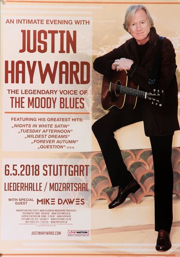 Justin Hayward - The Moody Blues, Stuttgart 2018 - Konzertplakat